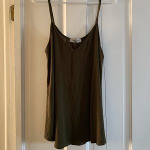 CJLA spaghetti strap tank in green